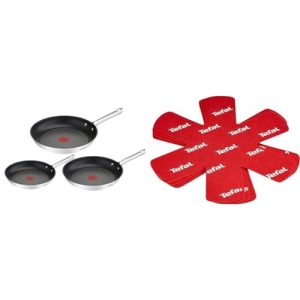 Tefal Duetto Set 3 Poêles Facile à Nettoyer Rouge Facilité de Nettoyage Facighbors