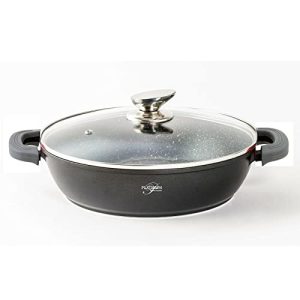 Cheffinger Sauteuse 32 cm noire | Cocotte à induction anti-adhésive pour cuisiniers professionnels | Cuisine maison et r