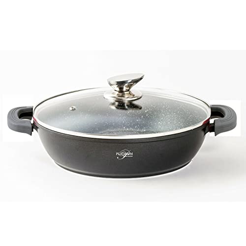 31z1yeoomol.jpg Cheffinger Sauteuse 32 cm noire | Cocotte à induction anti-adhésive pour cuisiniers professionnels | Cuisine maison et r