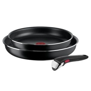 Tefal Ingenio Lot de 2 poêles 24/28 cm - Revêtement antiadhésif facile à nettoyer pour la cuisine quotidienne en France
