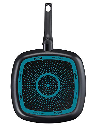 410mfrauhll.jpg Poêle à griller Tefal B55540 - Facile à nettoyer - Anti-adhésif - Noire - 26 x 26 cm - Cuisson saine - Signal thermique