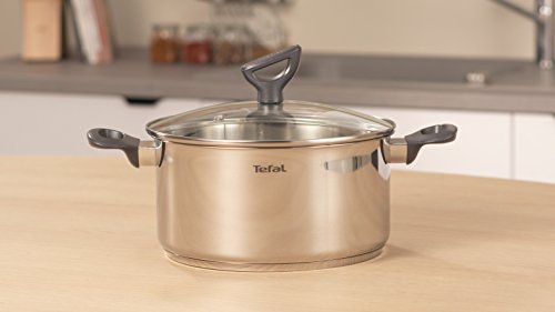 411wiwarnhl.jpg Casserole Tefal en acier inoxydable 20 cm, convient pour tous les feux, grande conductivité, materials recyclés, 3 l, fo