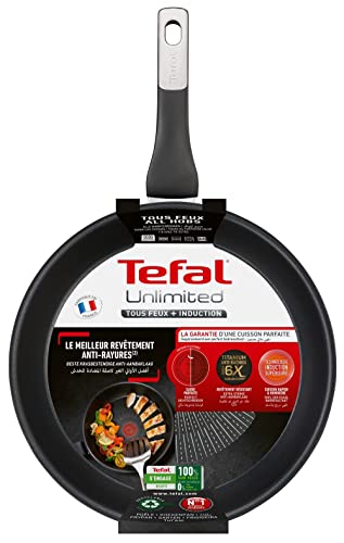 416audrvmsl.jpg Tefal Unlimited IH Poêle à frire Noir 28 cm pour cuisine quotidienne facile et efficace