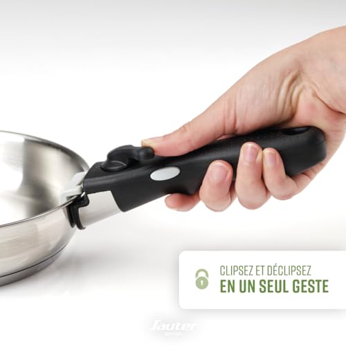 4178ktknbcl.jpg Batterie de cuisine à induction Qdesign 4 pièces - Acier inoxydable - Lot pour tous types de feux - Sans PFOA - Argenté