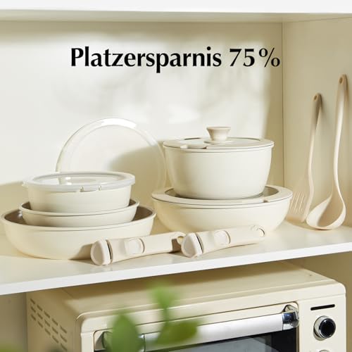 417jwlh5hhl.jpg Redchef lot de 16 poêles et casseroles batterie de cuisine antiadhésive en céramique pour camping non toxique sans PFAS