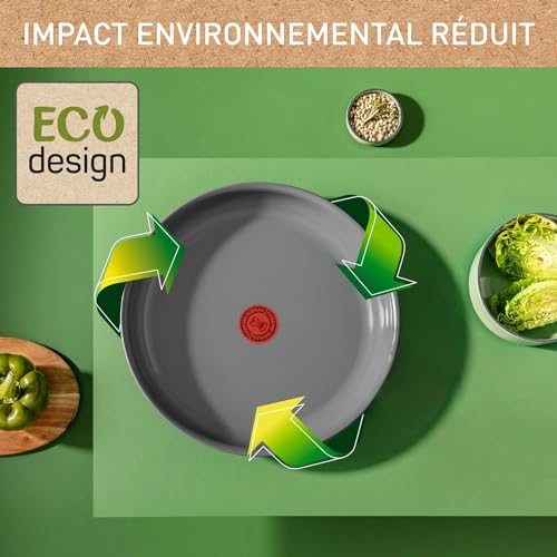 419mfsqwuwl.jpg Tefal Ingenio Renew Poêle 22 cm - Induction, Revêtement céramique antiadhésif, Thermo-Signal, Fabriqué en France, L26003