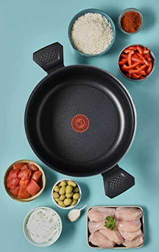 41cpgbuail.jpg Casserole Tefal Faitout 24 cm Facile à Nettoyer, Antiadhésif, pour Tous Feux Sauf Induction, Fabriquée en France