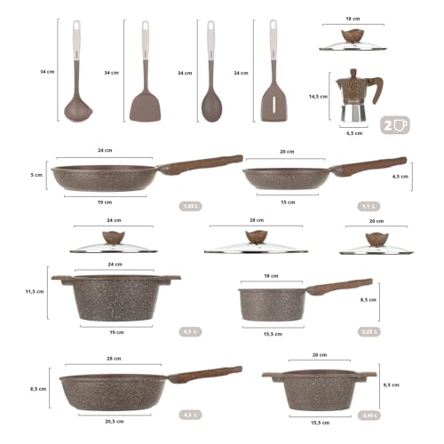 41etmdnc2rl.jpg KASANOVA Set de casseroles antiadhésives 4 couches, batterie de cuisine pour induction, design moderne et sécurité sans