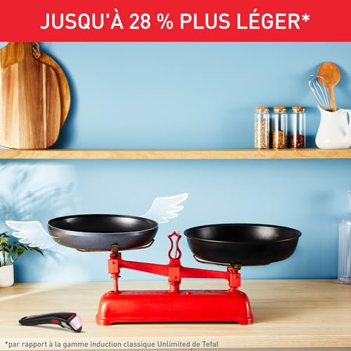 41epzia50dl 1.jpg Tefal Ingenio Enjoy - Batterie de cuisine 5 pièces légèresavec technologie Light Tech et poignées amovibles pour la cuis