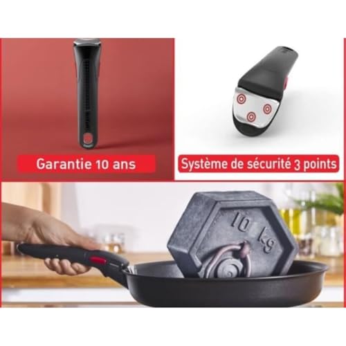 41gta2zirhl.jpg TEFAL INGENIO Batterie de cuisine Induction Fabriquée en France, Cuisson saine Revêtement antiadhésif Daily Chef L76 TEF