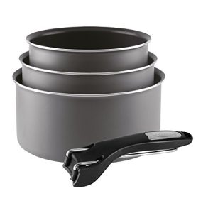 Sitram 710876 Casseroles Taupe Tous Feux Anti-Adhésif Sans PFOA Manche Amovible Induction