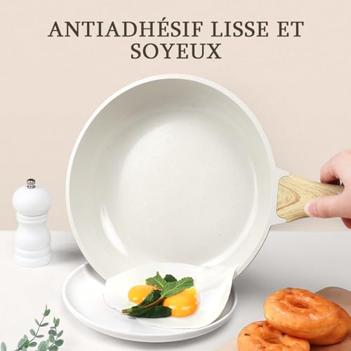 41jyplsiv7l.jpg Poêle à frire GiPP antiadhésive en céramique saine et non toxique - Adaptée à l'induction - Sans PFAS et PFOA