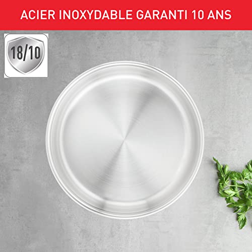 41jhayttpsl.jpg Tefal Ingenio Preference - Poêles induction 24/28 cm, acier inoxydable, empilables, compatible lave-vaisselle, fabriqué