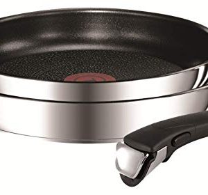 Tefal INGENIO PREFERENCE Lot de 2 Poêles Antiadhésif + Poignée Amovible Induction, Fabriqué en France, Inox | Meilleures