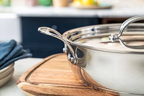 41lg3b9scol.jpg Poêle Tefal Cooks Jamie Oliver en acier inoxydable pour cuisiniers débutants 30 cm cuisson parfaites