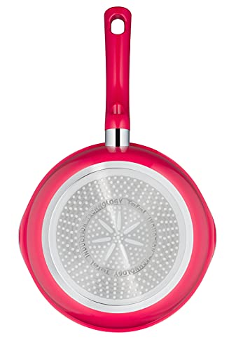 41n0hx6jbys.jpg Tefal Chefclub Poêle profonde 22 cm Rouge framboise, Revêtement antiadhésif Titanium, Thermo-Signal Induction G8061704