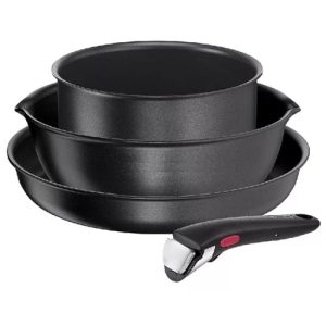 Tefal Ingenio Daily Chef Batterie de cuisine antiadhésive 4 pièces Noir pour cuisine professionnelle Compatible inductio