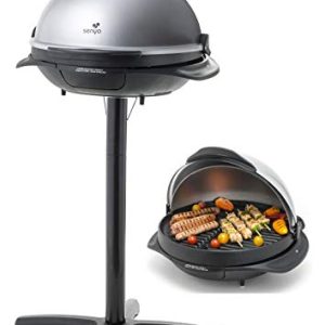 SENYA Grille-Pâtes Électrique 2 en 1 Sur Pied et Sur Table, Couvercle Détachable, 2200W, SYCK-G043, Gris