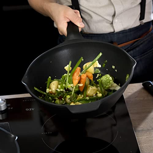 41o3uxoniil.jpg Tefal E24919 Robusto en Aluminium Moulé 28 cm - Nettoyage Facile - Revêtement Antiadhésif - Indicateur de Température à