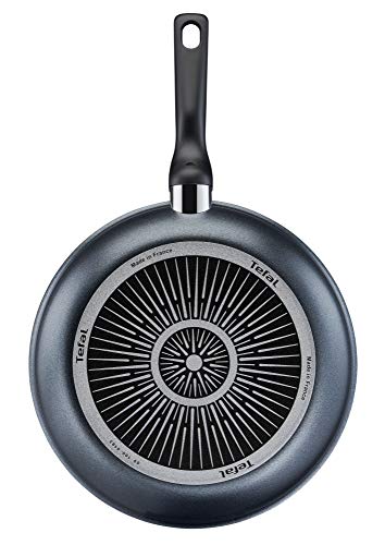41qduqmwy l.jpg Tefal C38508 XL Force Poêle à frire robuste et résistante noire, signal thermique, revêtement anti-adhésif, fond de poêl