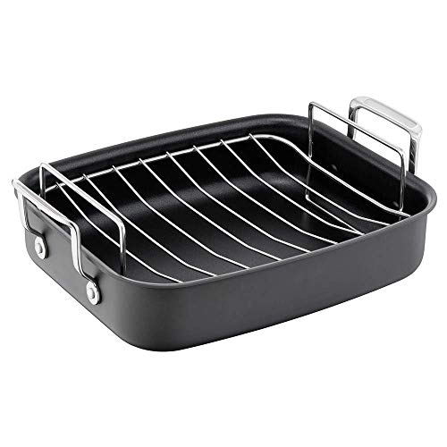 41qanqkwfsl.jpg Tefal Jamie Oliver Plat à rôtir premium en aluminium anodisé dur – Poids lourd – Idéal pour gigoteuses et rôtis – 26 cm