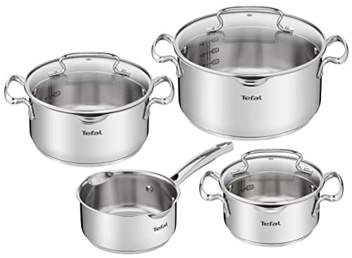 41ry7beo5dl.jpg Tefal Duetto Lot de 7 pièces : mijotesuses 16/20/24 cm, mijoteuse 16 cm, couvercles acier inoxydable et verre, marques d