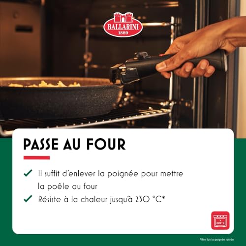 41ryr4xw8kl.jpg Ballarini Torre Set de Poêles 20 + 28 cm, Revêtement Céramique, Suit tous les Appareils Électromagnétiques, Poignée Amov