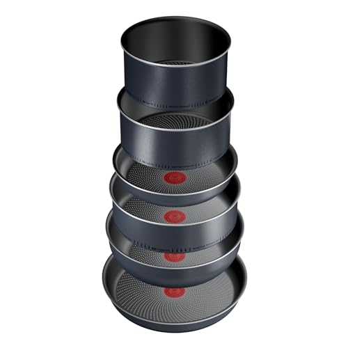 41sjlk3puhl.jpg Tefal Ingenio Enjoy - Batterie de cuisine 8 pièces légère avec technologie Light Tech et revêtement antiadhésif Ti, Poig