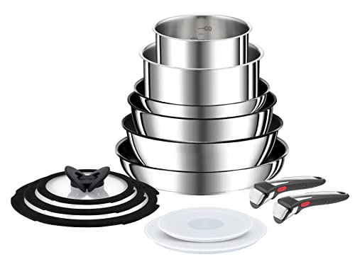 41upbtwsnel.jpg Tefal Ingenio Preference ON L9749432 - Poêles et casseroles antiadhésives 24 et 28 cm, wok 26 cm - Pour la cuisine - Ant