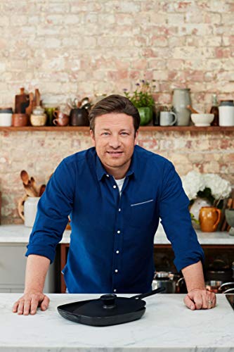 41w5kshnwgl.jpg Tefal Jamie Oliver Premium fonte d'acier 22 cm, Fonte, Noir - Grill presse, Fonction chauffage rapide - 22 cm