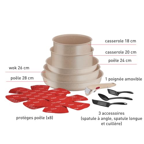 41w6shz1r4l.jpg Tefal Ingenio Batterie de cuisine 17 pièces, tous feux dont induction, convient aux familles actives