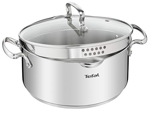 41ymwmu93 l.jpg Tefal Duetto Lot de 7 pièces : mijotesuses 16/20/24 cm, mijoteuse 16 cm, couvercles acier inoxydable et verre, marques d