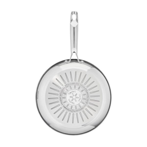 TEFAL G732S255 DUETTO Set 2 poeles inox tous feux revêtement anti-adhésif américain pour famille