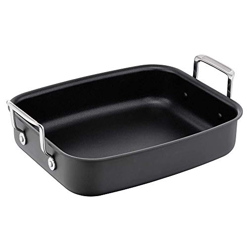 41bp21zh gl.jpg Tefal Jamie Oliver Plat à rôtir premium en aluminium anodisé dur – Poids lourd – Idéal pour gigoteuses et rôtis – 26 cm