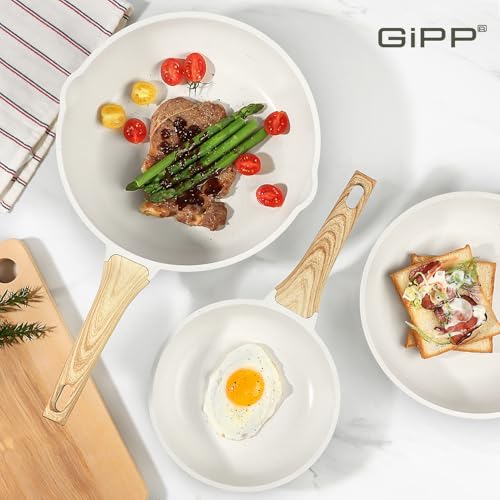 41clxz5nbil.jpg GiPP Lot de 14 casseroles et poêles en granit anti-adhésif pour cuisinières électriques et induction, parfait pour chefs