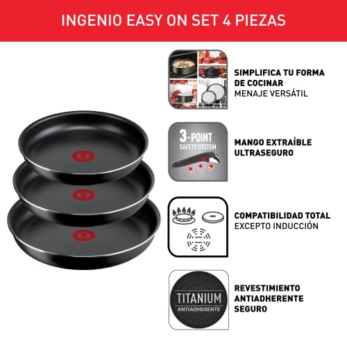 41ed9lkwgdl.jpg Tefal Ingenio Easy On Lot de 3 Poêles Antiadhésifsኋșiță Antiadhésifs Tal atout Ti comunautá Thermosignal Poignée Amovibl