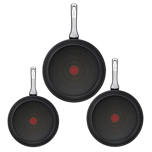 41hv2kgbegl.jpg Tefal Unlimited On Set de 3 poêles 20/24/28 cm, Résistant aux rayures et induction, pour la cuisine quotidienne, Revêtem