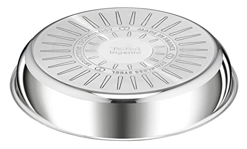 41jetuop6il.jpg Poêle Tefal Ingenio Preference 28 cm, acier inoxydable, induction, polyvalent, économies de place, L9720602