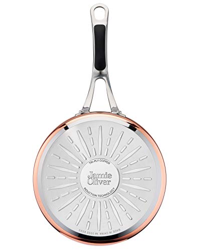 41l4x9vyzel.jpg Tefal by Jamie Oliver E49022 Premium Triply Casserole en cuivre | 16 cm | Construction triple couche : acier inoxydable,