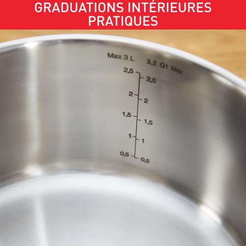 41lqrycwspl.jpg Tefal Comfort Max Casserole 18 cm Inox haute qualité pour cuisine en induction - Poignée thermo-isolée et garantie 10 an