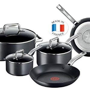 Tefal C55654 Prograde Batterie de Poêles et Casseroles à Induction 8 Pièces UVP 299 € | Poêle 26 cm + 30 cm | Casserole