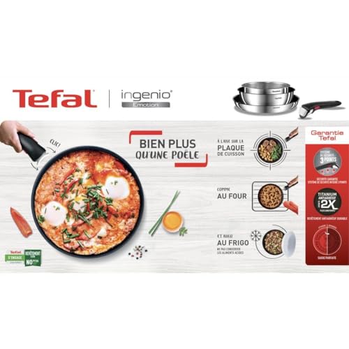 41oyxnofhwl.jpg Casserolle Tefal Ingenio Emotion Batterie de cuisine pour cuisiniers adeptes de souplesse et de facilité d'utilisation 1