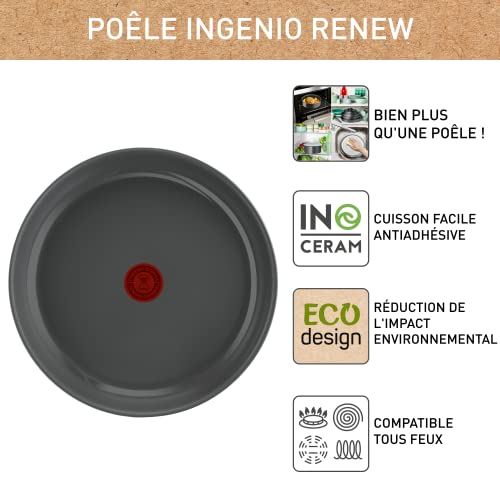 41qtidoo01l 1.jpg Poêle Tefal Ingenio Renew 24 cm, Revêtement céramique antiadhésif, Cuisiniers amateurs