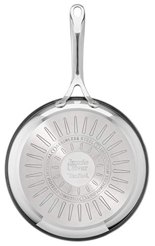 41rimv2pkl.jpg Tefal Jamie Olivers Cook's Direct Inox Batterie de cuisine 8 PCS & Poêle 24 cm - Antiadhésif, Induction, Sécurité|Matéri
