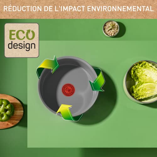 41rfpqmxcol 2.jpg Casserole Tefal Ingenio Renew 20 cm, Céramique antiadhésive, Cuisson saine pour la famille, Tous feux dont induction L26