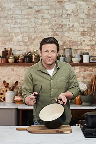 41txtb922yl.jpg Faitout Tefal Jamie Oliver Premium E2124655 fonte d'acier couvercle 24 cm cuisson parfaite pour toute la famille