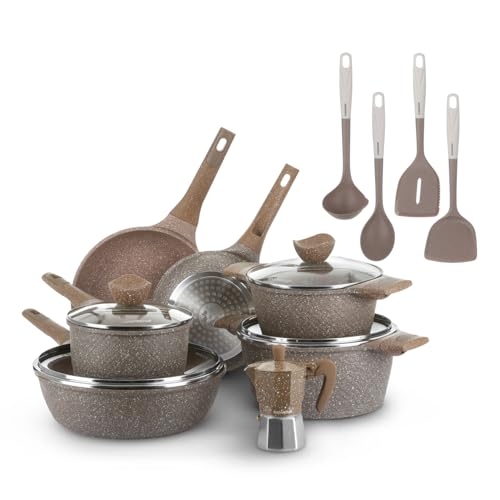 41tucj9ycpl.jpg KASANOVA Set de casseroles antiadhésives 4 couches, batterie de cuisine pour induction, design moderne et sécurité sans