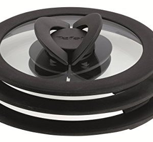 Tefal INGENIO - Couvercles en verre et silicone 16/18/20 cm Noir | Faciles À Nettoyer | Idéals Pour Une Utilisation Dail