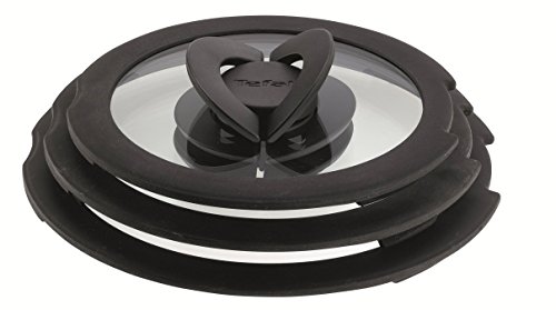 41tvim4fyl.jpg Tefal INGENIO - Couvercles en verre et silicone 16/18/20 cm Noir | Faciles À Nettoyer | Idéals Pour Une Utilisation Dail