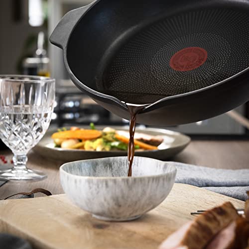 41u8mlxn8pl.jpg TEFAL Aroma On Poêle en fonte d'aluminium 28 cm revêtement titane antiadhésif adapté aux cuisiniers expérimentés utilise